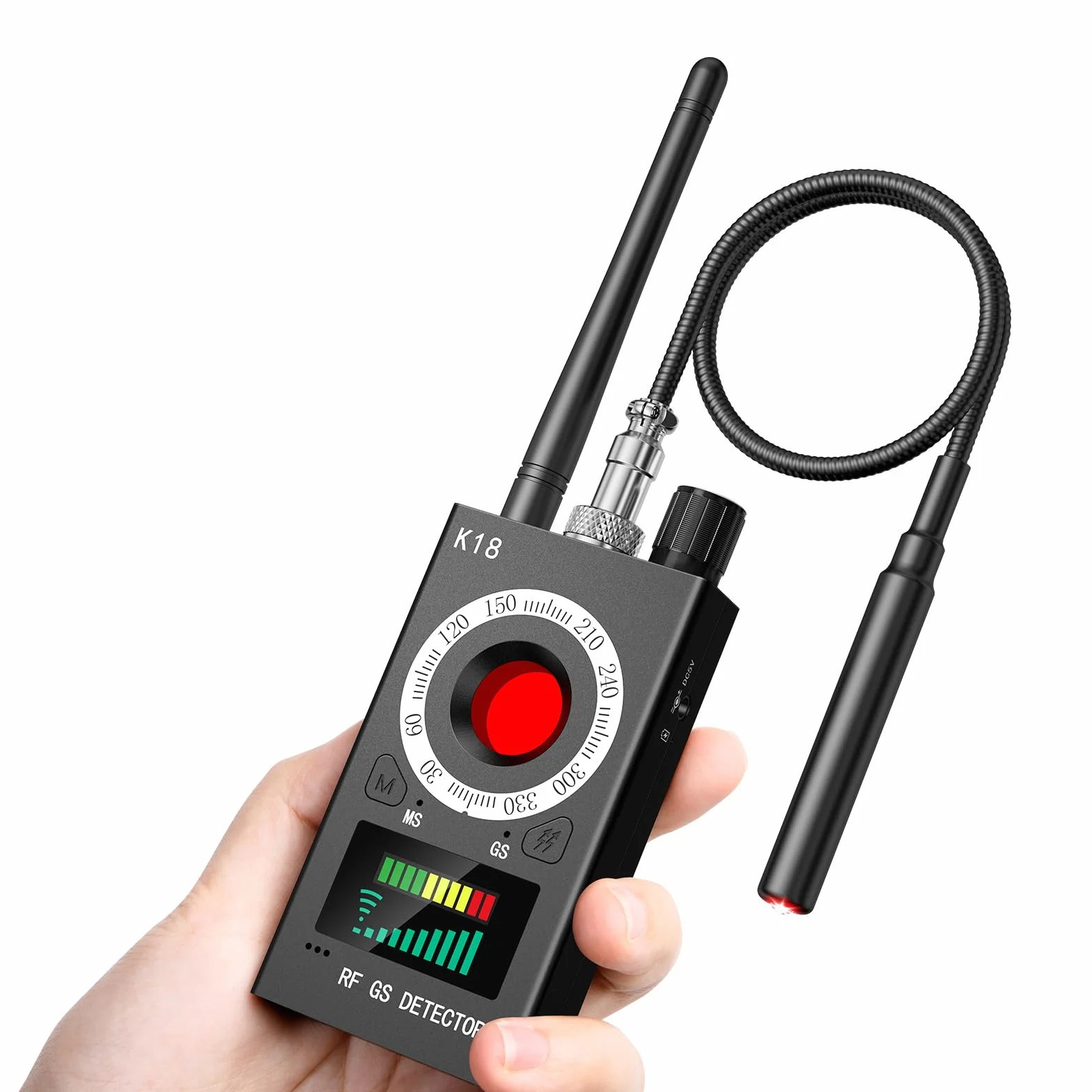 Detector de Micrófonos Ocultos, Detector de bichos GPS Spy Finder Cámara Oculta Láser para gsm Tracker Wiretap Radio Cámaras Bug Finder