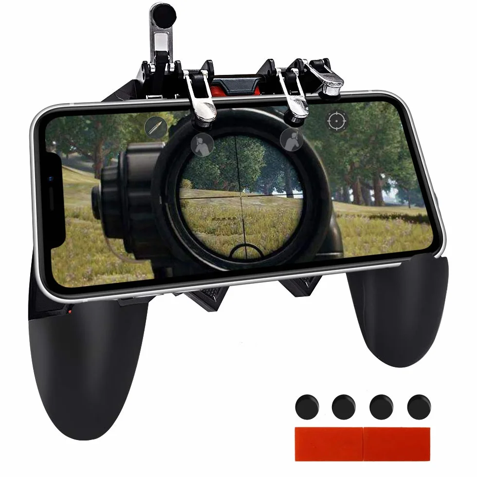 Mando para Call of Duty PUBG Movil Controlador de móvil Gatillos L1R1 L2R2 Gatillo para Android iOS iPhone Samsung Smartphone ancho de 7 a 9,5 cm