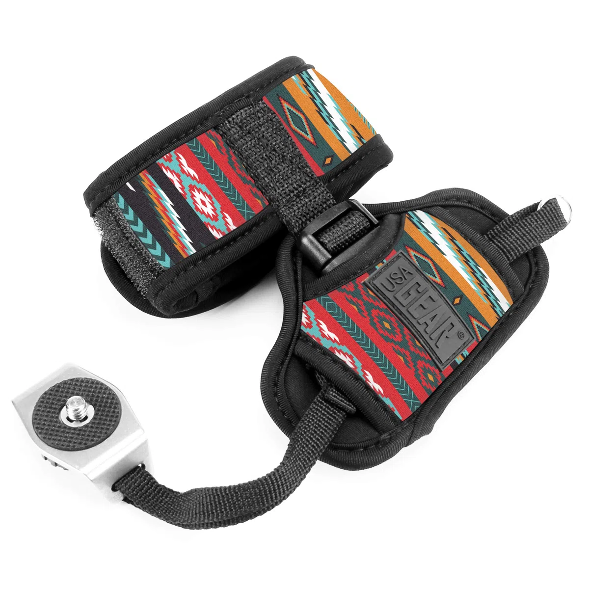 USA Gear Empuñadura de Muñeca Correa Camara Reflex con Placa de Metal - Compatible con Canon,Nikon,Sony,Pentax y Muchas más. Diseño Azteca