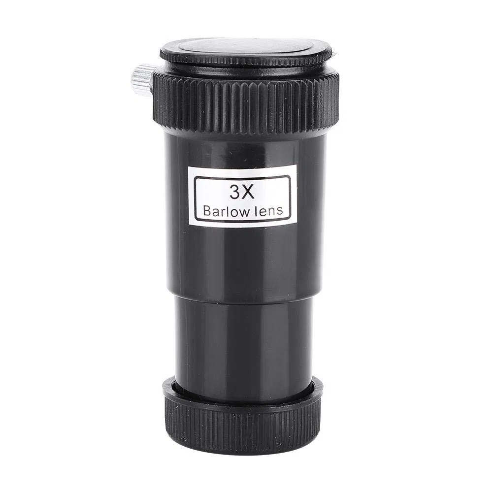 Bewinner 0.96 Pulgadas 3X Lente Barlow,Vidrio Óptico 24.5 mm Lente Acromática de Barlow, Rosca M42x0.75mm,Fácil Usar,Durable, Barlow Lente de Plástico para Oculares de Telescopio Astronómico