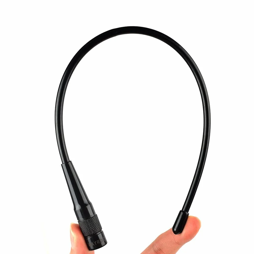 TWAYRDIO Antena Macho Sam UHF/VHF 144/430 MHz, antena Suave de látigo de Alta ganancia de 39 cm para Radio estándar de 2 vías Kenwood/YAESU/Vertex (paquete de 2)
