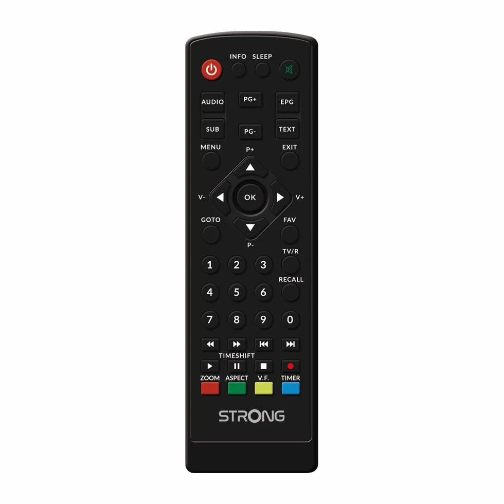 STRONG SRT8208 Decodificador TDT Full HD -DVB-T2 Compatible con HEVC265 - Receptor/sintonizador TV con función de grabadora (HDMI, USB, Dolby Digital Plus)