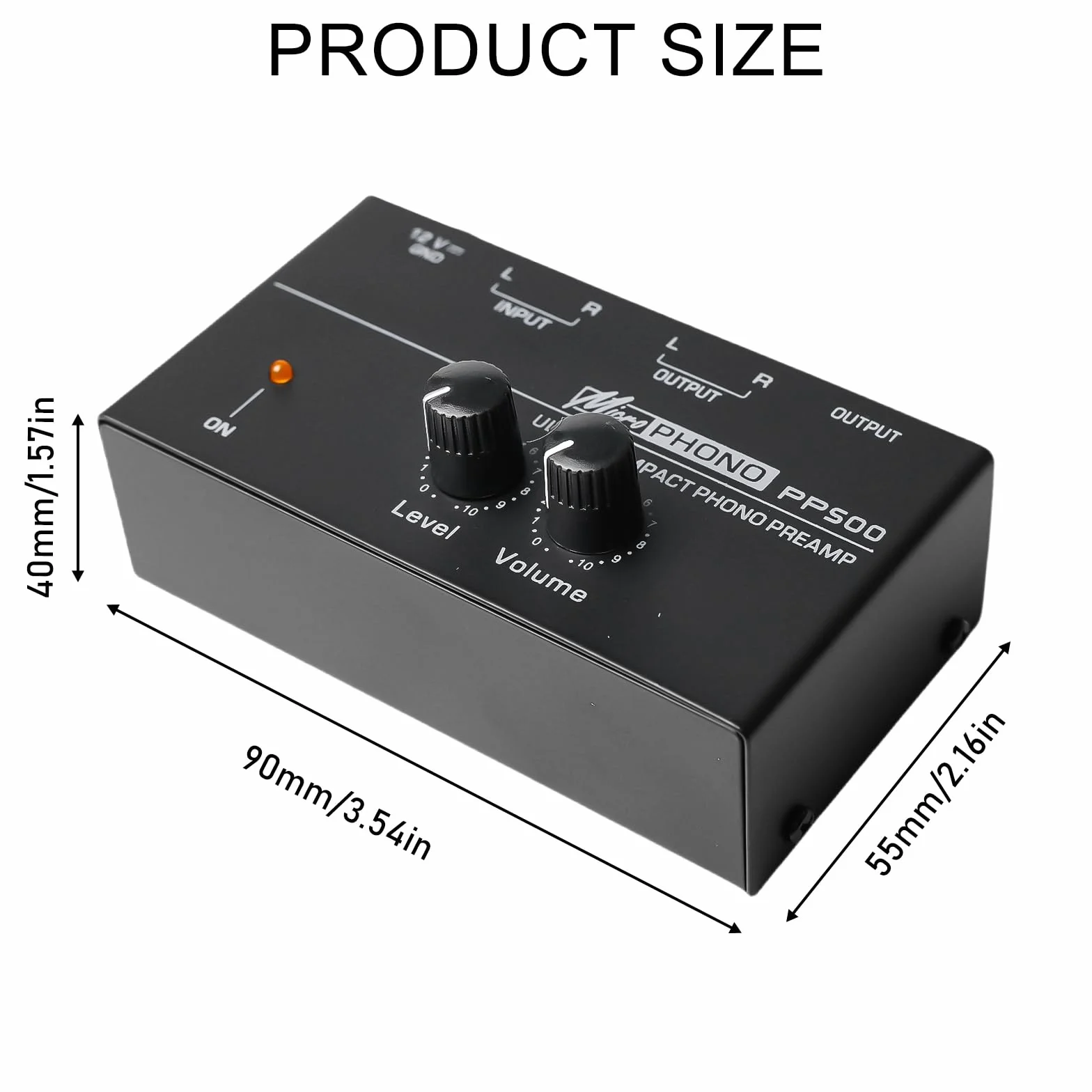 Phono - Tocadiscos preamplificador, tocadiscos negro, amplificador estéreo con sistemas de exploración MM, preamplificador fonográfico para tocadiscos, amplificador estéreo con nivel, entrada y salida