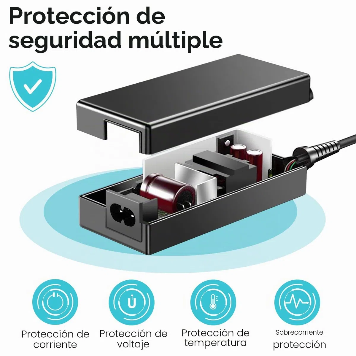 KFD DC 15V Adaptador de Corriente para Neewer Fotografía 14" 18" Photo Studio Ring Light Fuente de Alimentación Trípode Foto Estudio Anillo Luz NW-150480D2 Cable de Alimentación