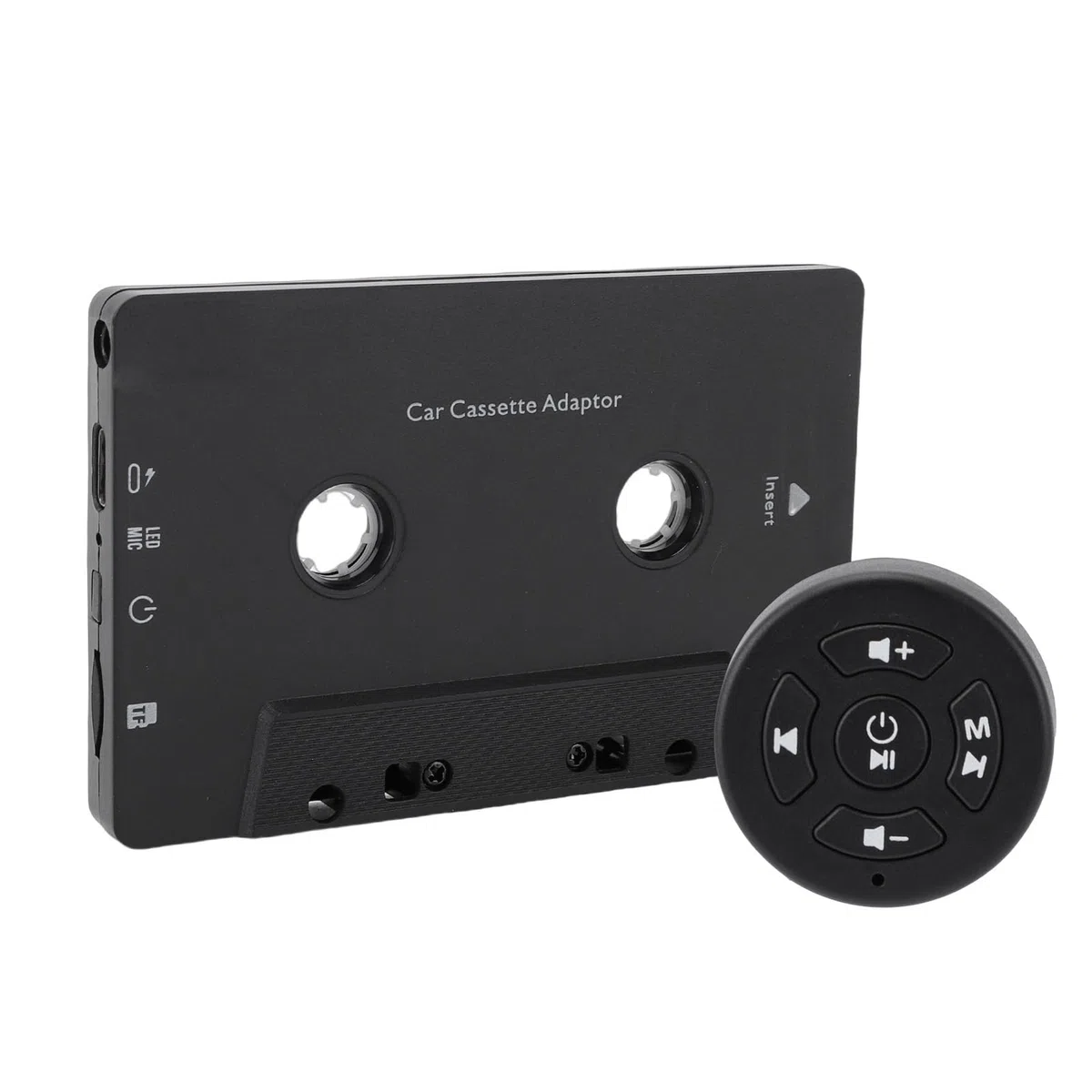 Receptor de Casete Inalámbrico Bluetooth para Audio de Coche, Adaptador Auxiliar de Casete para Reproductor de Cinta BT5.4 con Mando a Distancia, para Llamadas, Música