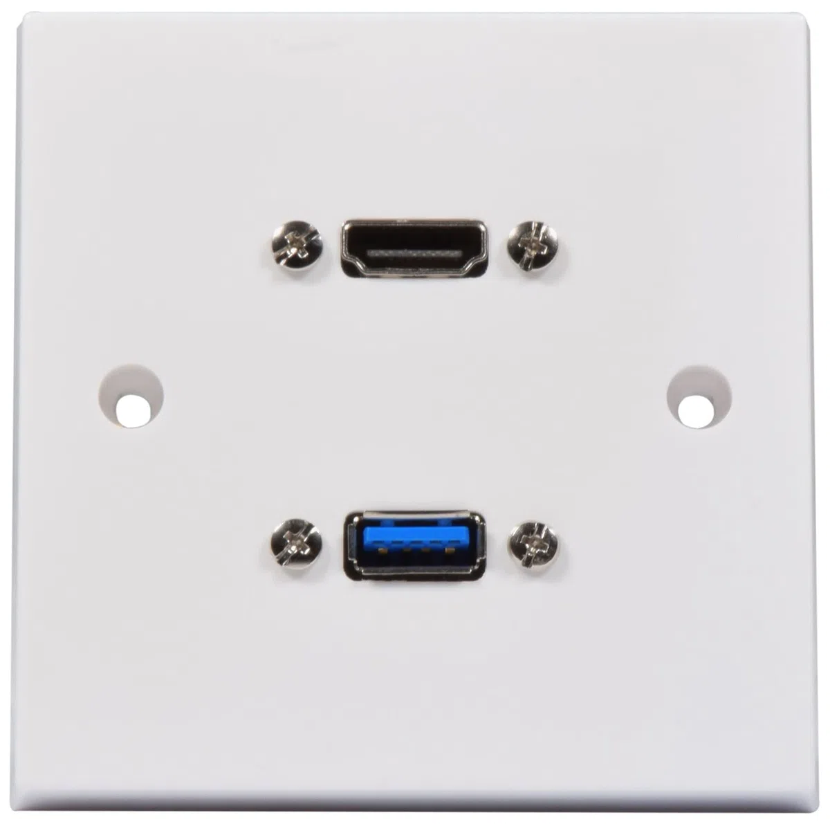 AV:Link | Placa de pared multimedia con enchufes HDMI 8K y USB 3.0