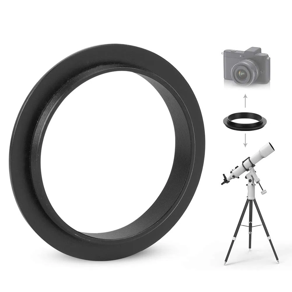 Tbest Ope, M54 Macho a M48 Macho, M48-M54 Adaptador, M54 a M42 Adaptador 1 Uds M48Mm-M54Mm Anillo Adaptador Aleación de Aluminio Negro Telescopio Astronómico Accesorio