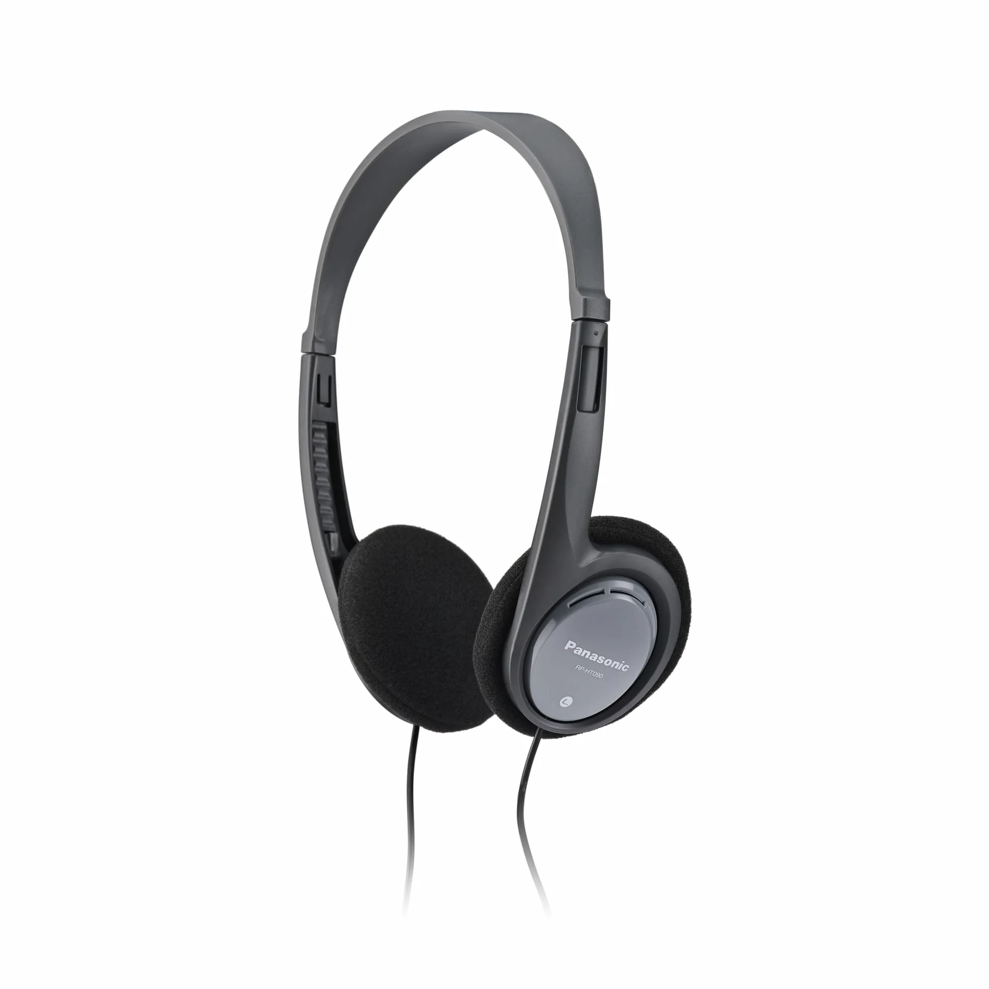 Panasonic RP-HT090E-H Auriculares Estéreo Ligeros, Supraaurales, Cable de 5 m, Control De Volumen, XBS, Conector de 3,5 mm, Color Negro