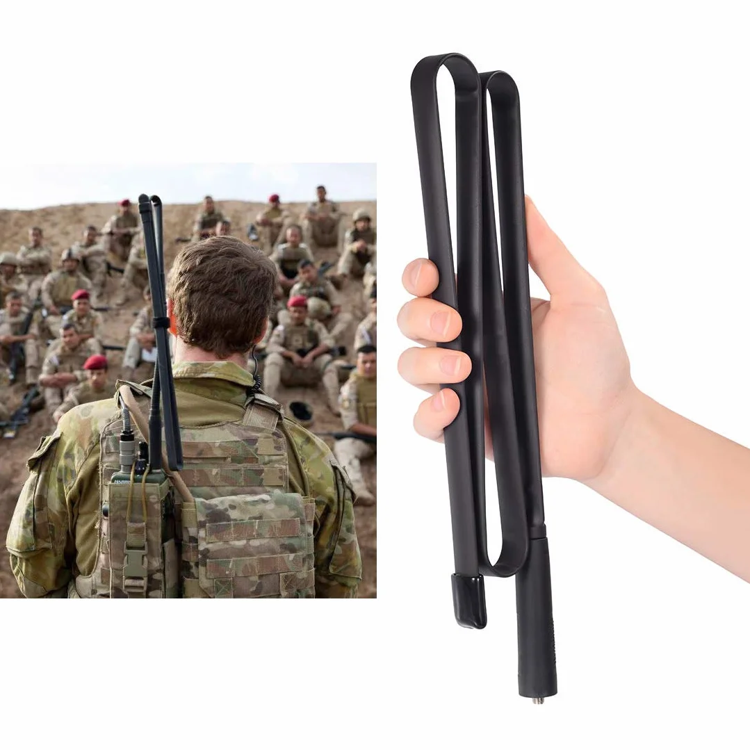 Bingfu Antena Radio VHF UHF Doble Banda 136-460 MHz 108 cm Antena Táctico CS Plegable Hembra SMA con Cable Alargador de 1 m para Baofeng BF-F8HP UV-5R UV-82 BF-888S GT-3 Radioaficionado