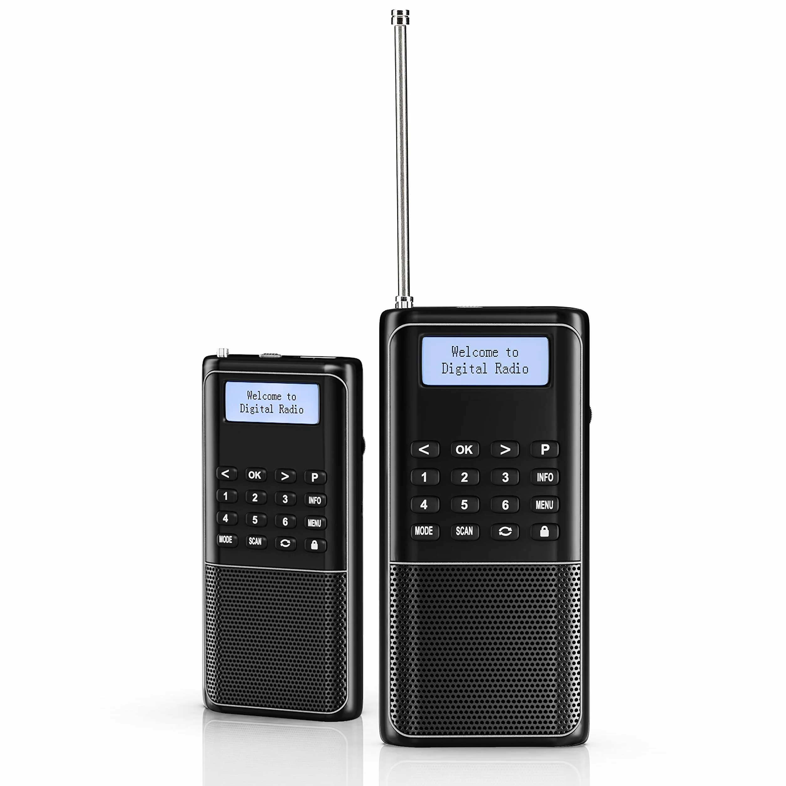 Raddy RD23 Radio Digital Portátil Dab/Dab+ con Bluetooth, 110 Estaciones Guardadas, Radio FM, Recargable por USB-C, Radio de Bolsillo con Pantalla Clara para Casa y Viaje (Negro)