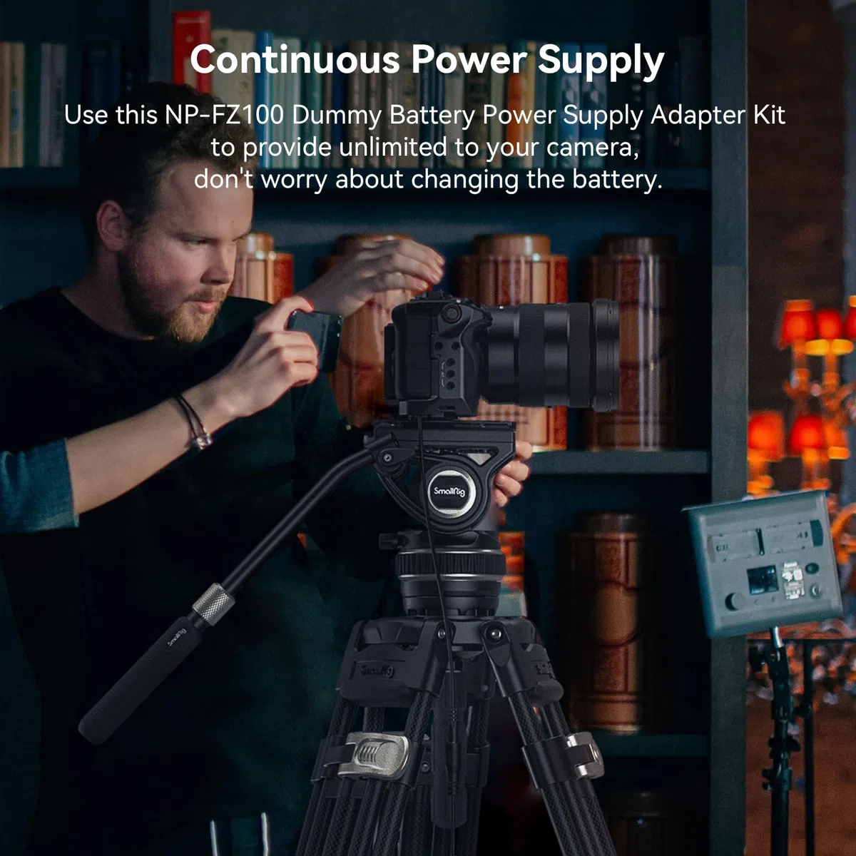 SMALLRIG NP-FZ100 Kit Adaptador de Fuente de Alimentación de Batería Ficticia para Sony A6600 / A9 II / A7 III /A7R III / A1 / A7C / A7S III / A7R IV /A7R V / A6700-4269B