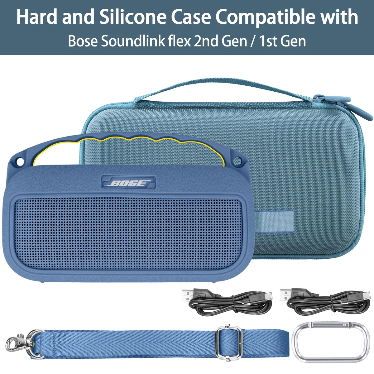 co2CREA Duro Viajar Caja Estuche Funda para Bose New SoundLink Flex 2nd Gen portátil（Funda Solo,Case Only）