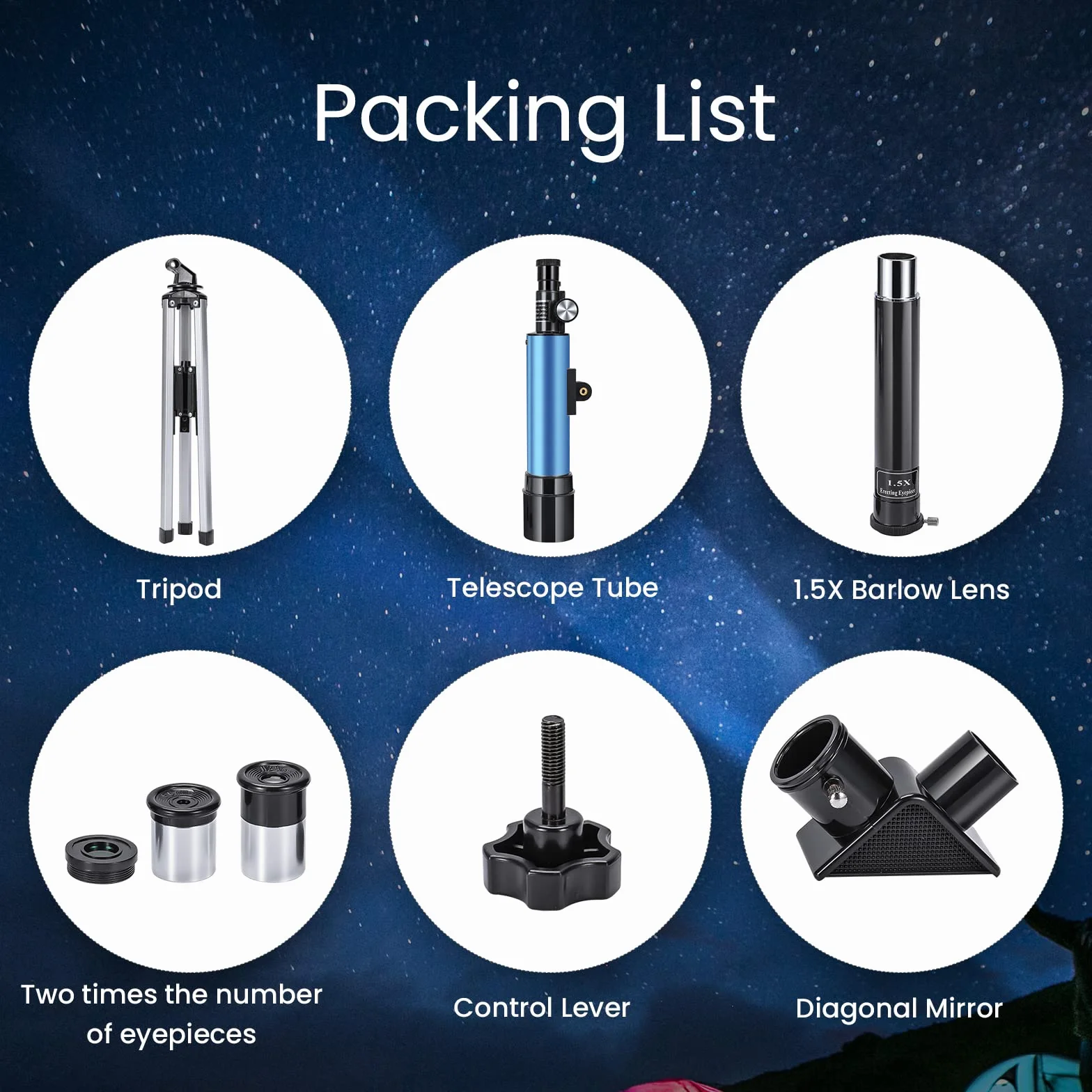 Telescope Astronómico Niño, Uverbon Telescopio para Astronomía Telescopio Zoom 90X HD Monocular Monocular Exterior con Trípode Ajustable para Niños Adulto Principiante