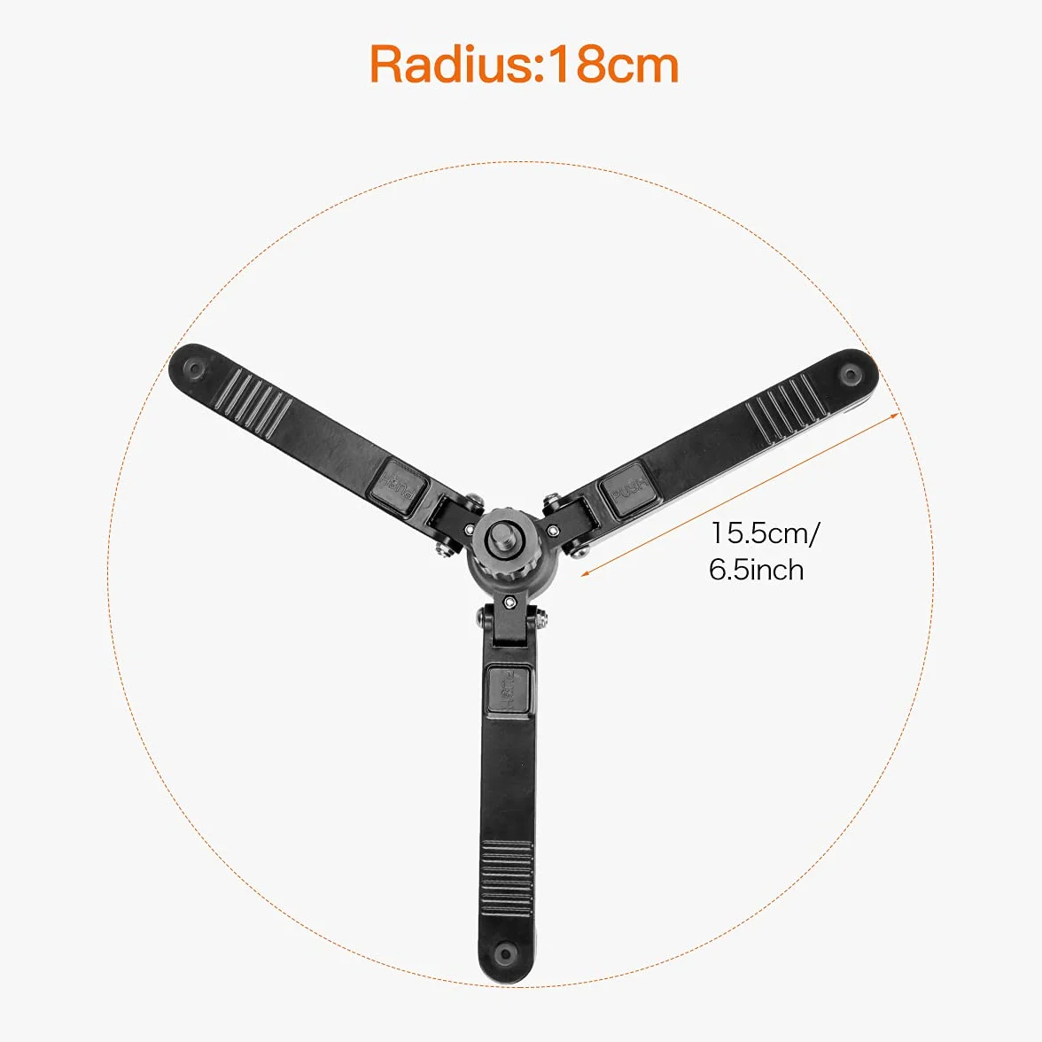 Koolehaoda Monopod Base Trípode Stand con Tornillos de 3/8" para Monopod Ball Head - (KM3)