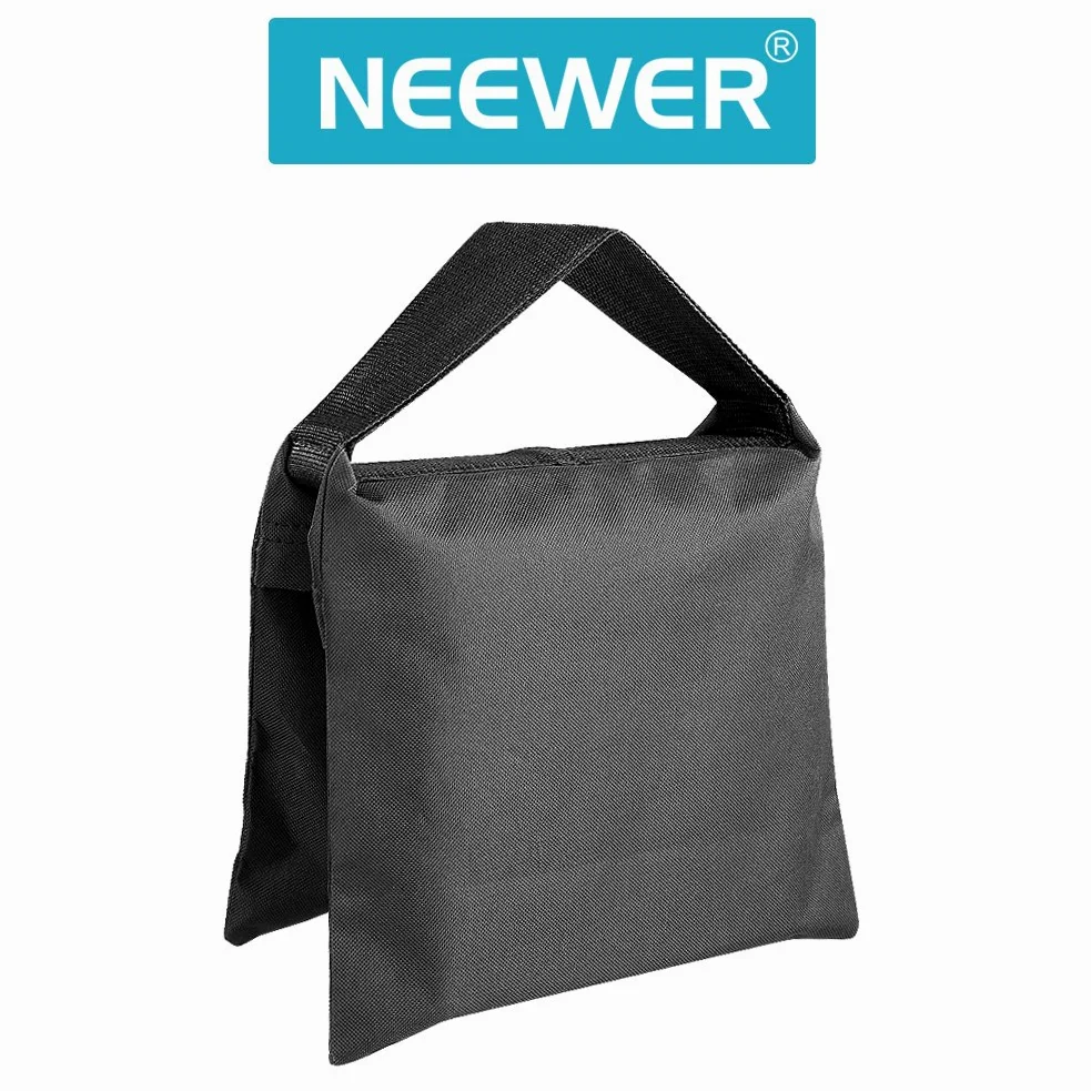 NEEWER 6 Bolsas de Arena Pesadas (Negro) para Estudio fotográfico, Soporte de luz, Brazos con 6 Abrazaderas de sujeción para Fondo (Saco de Arena vacío)