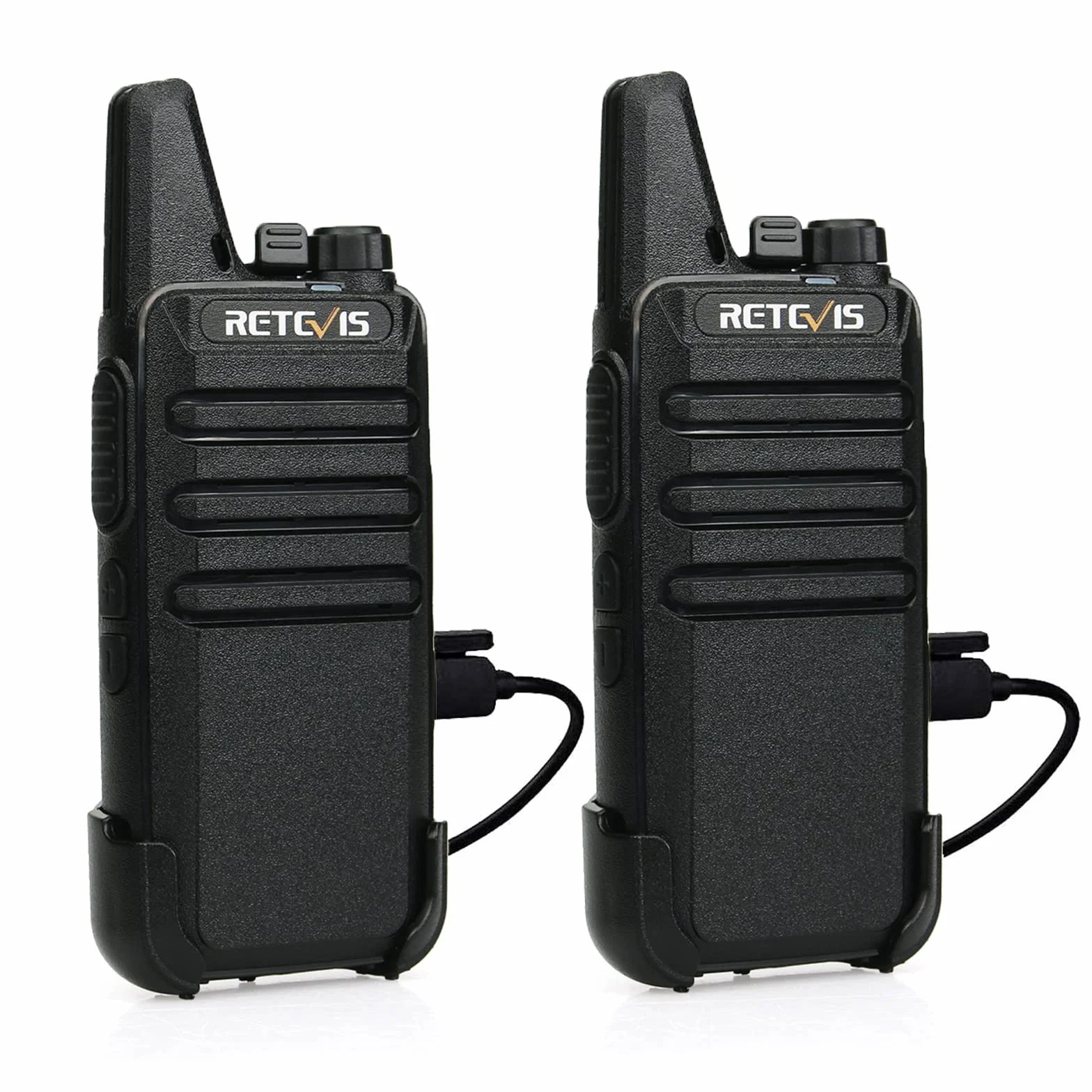 Retevis RT622 Walkie Talkie Profesionales, PMR446 16 Canales Walky Talky Recargable, CTCSS DCS Sonido Claro, VOX, Walkie Talkie Larga Distancia para Adultos, Senderismo (Negro, 1 Par)