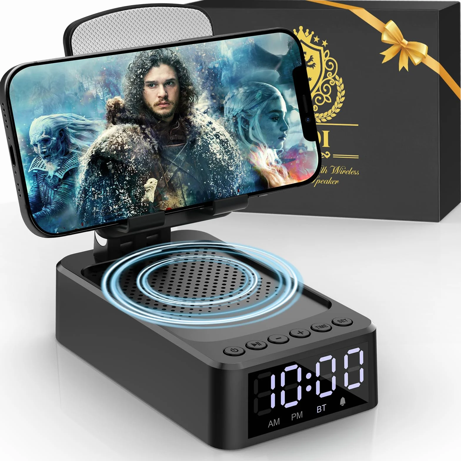 ZOOI Regalos Originales para Hombre, Regalos para Hombre, Altavoz Bluetooth con Soporte para Teléfono, Regalo Padre Original, Regalo Cumpleaños Hombr e, Gadgets Tecnologicos