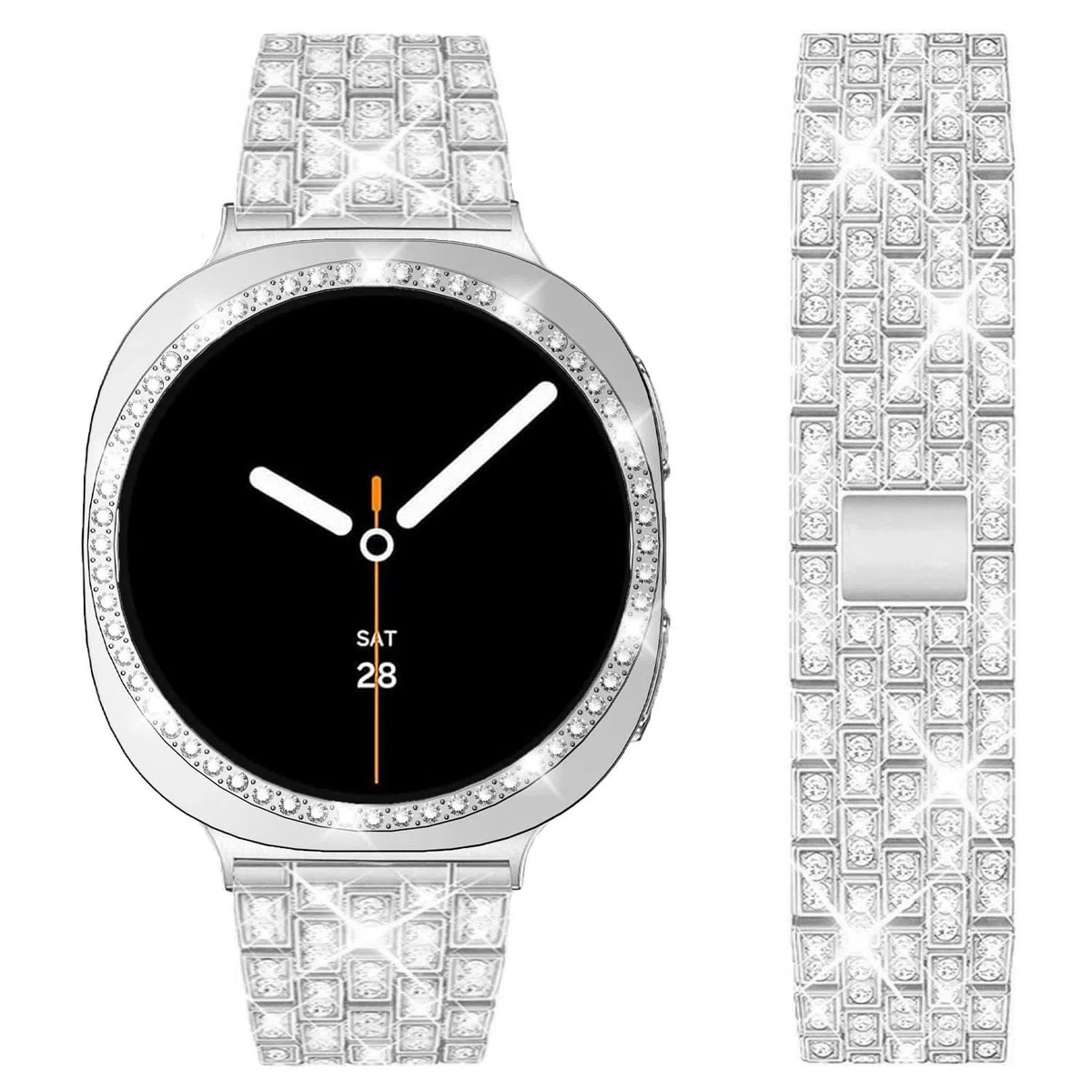DEALELE Pulsera compatible con Samsung Galaxy Watch 7/5/4 40mm 44mm / FE 40mm / 5 Pro 45mm 20mm con carcasa protectora de repuesto para hombre y mujer