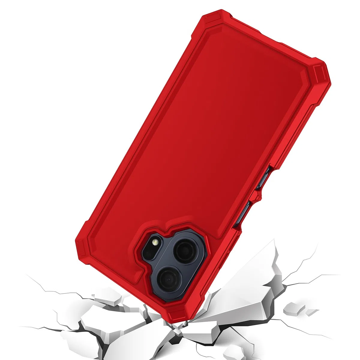 TCL NXTPAPER 70 Pro 5G - Funda para teléfono con protector de pantalla, parachoques frontal de silicona + parte trasera de policarbonato esmerilado, protección de cuerpo completo, funda de