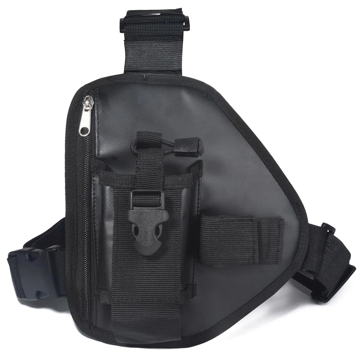 Funda Torácico para Radiotransmisor, Bolsa Multifuncional con Correa Ajustable de Nylon, Compatible con Baofeng Motorola Kenwood Midland Radio (Negro)