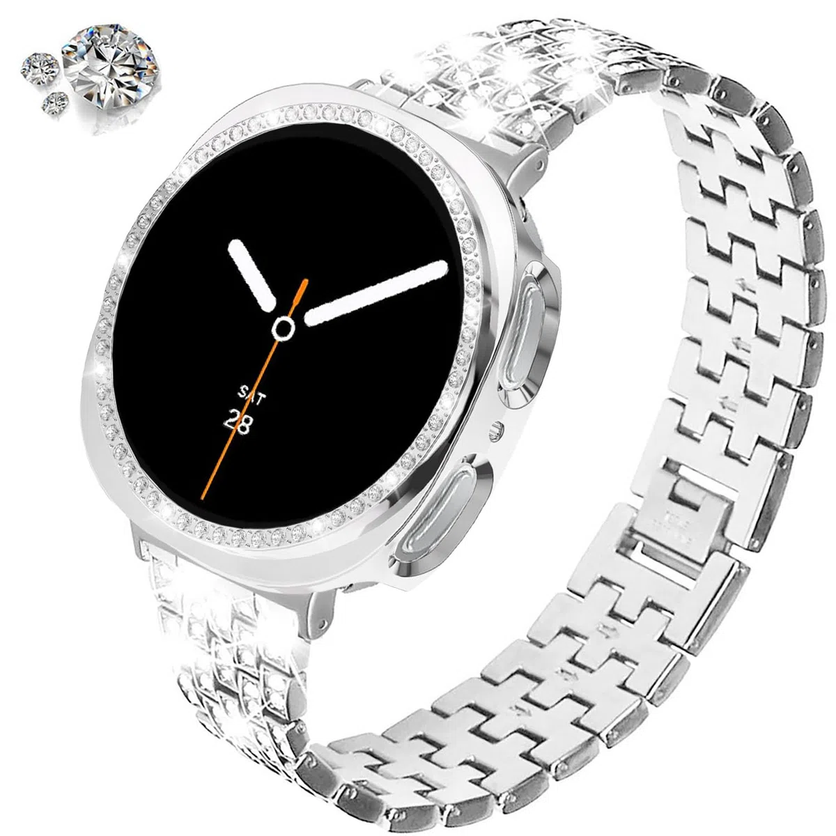 DEALELE Pulsera compatible con Samsung Galaxy Watch 7/5/4 40mm 44mm / FE 40mm / 5 Pro 45mm 20mm con carcasa protectora de repuesto para hombre y mujer