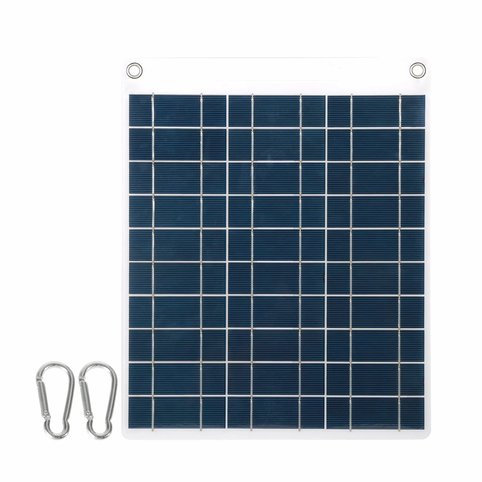 30W Panel Solar 5V Dual USB Cargador de batería Solar portátil Cargador de batería de teléfono al Aire Libre for Acampar Senderismo