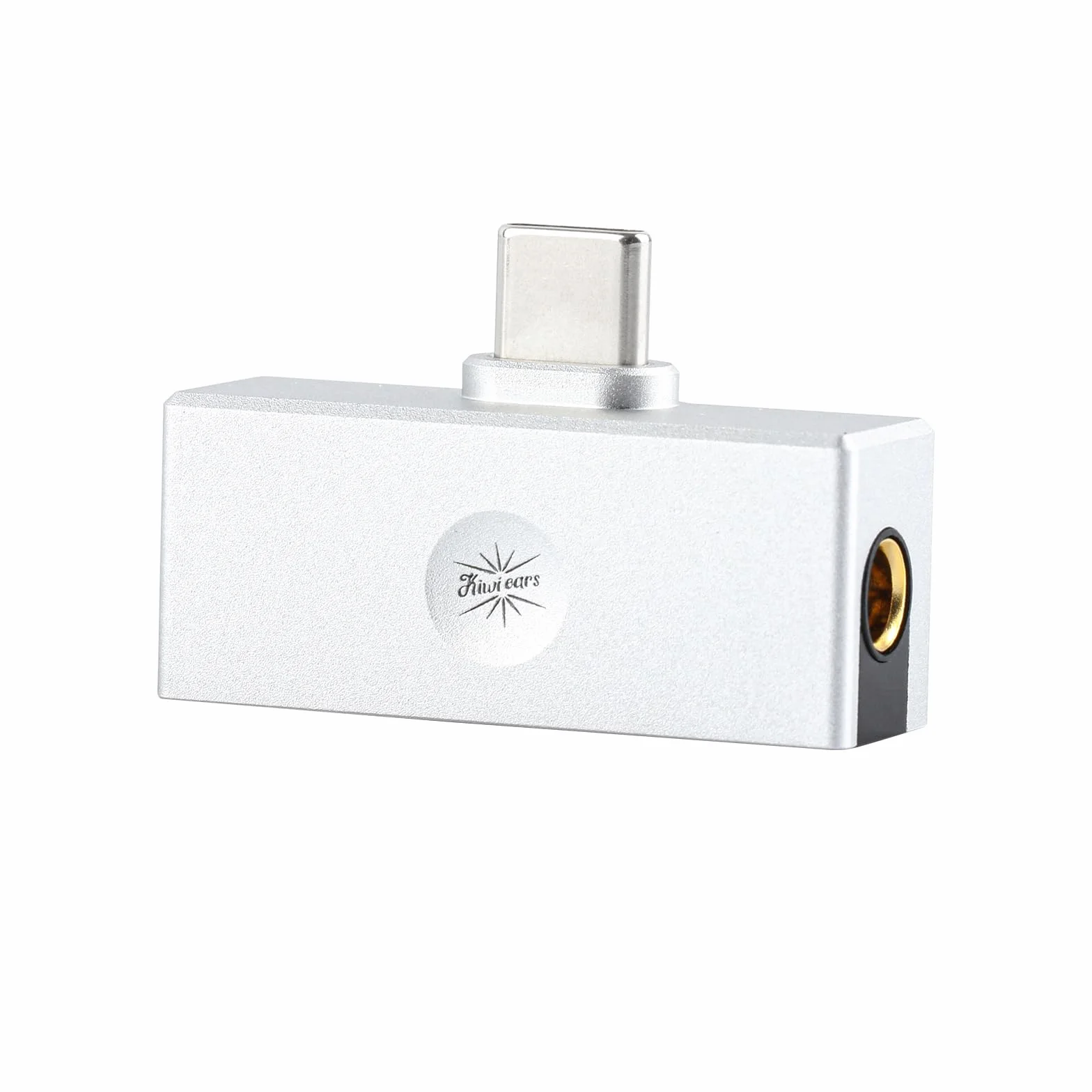 Linsoul Kiwi Ears Allegro Mini DAC portátil, Amplificador de IEM, Salida USB C a 3,5/4,4 mm, con Chip Personalizado, Alta resolución 32bit/384 kHz, para Auriculares HiFi (Plata)