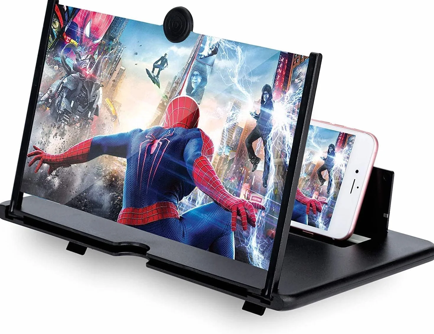 Amplificador de Pantalla para movil 18 Pulgadas, Lupa para móvil 3D HD, Amplificador Pantalla movil para Videos películas Compatible con Todos los Smartphone