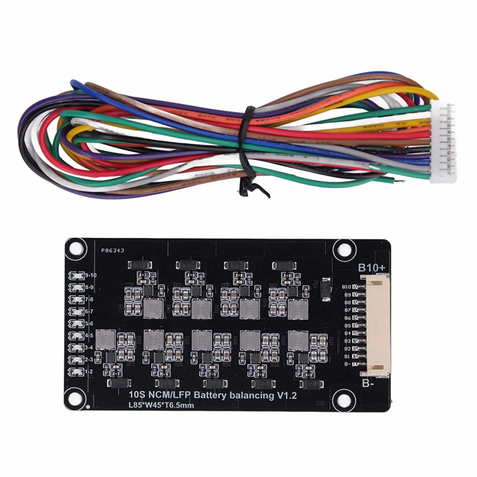 Ecualizador Activo de Batería, 10S 1.2A Ecualizador Activo de Batería Ecualizador Adyacente Automático Equilibrador de Batería Inductivo MOS
