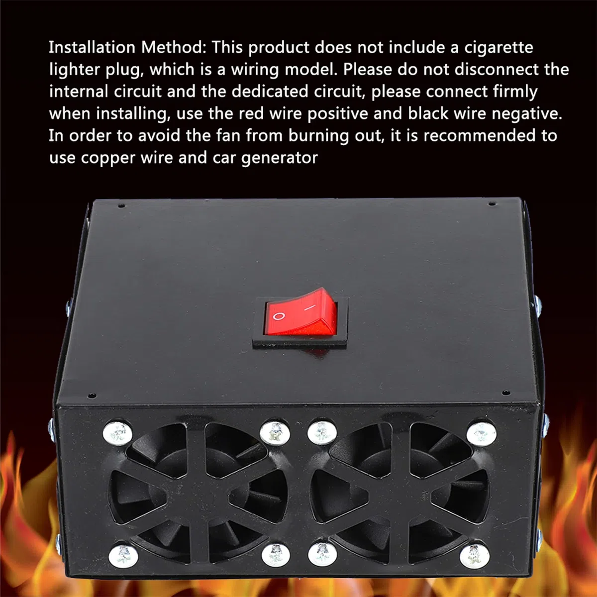 Calentador de coche de 12 V, ventilador de calefacción y refrigeración 2 en 1, ventilador eléctrico portátil calentador para automóvil, ventilador silencioso, calentamiento rápido 600W