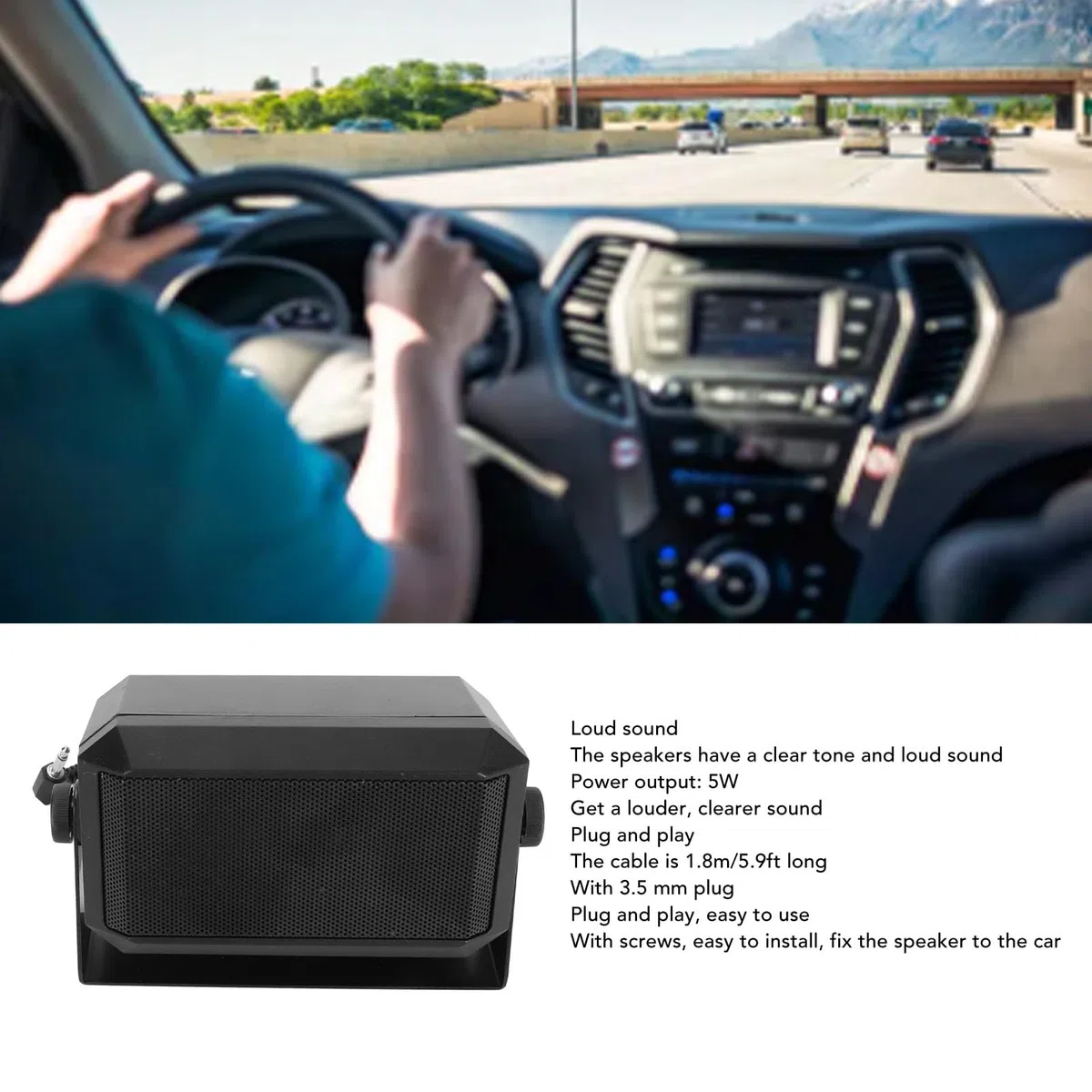 Altavoces Externos, para Radioaddity CB 27, para TYT MD 9600, para TH 9800, para Yaesu FT 7800R, para FT 8900R, Radio Móvil de Coche CB de 3,5 Mm y 5 W para Transceptor Móvil de
