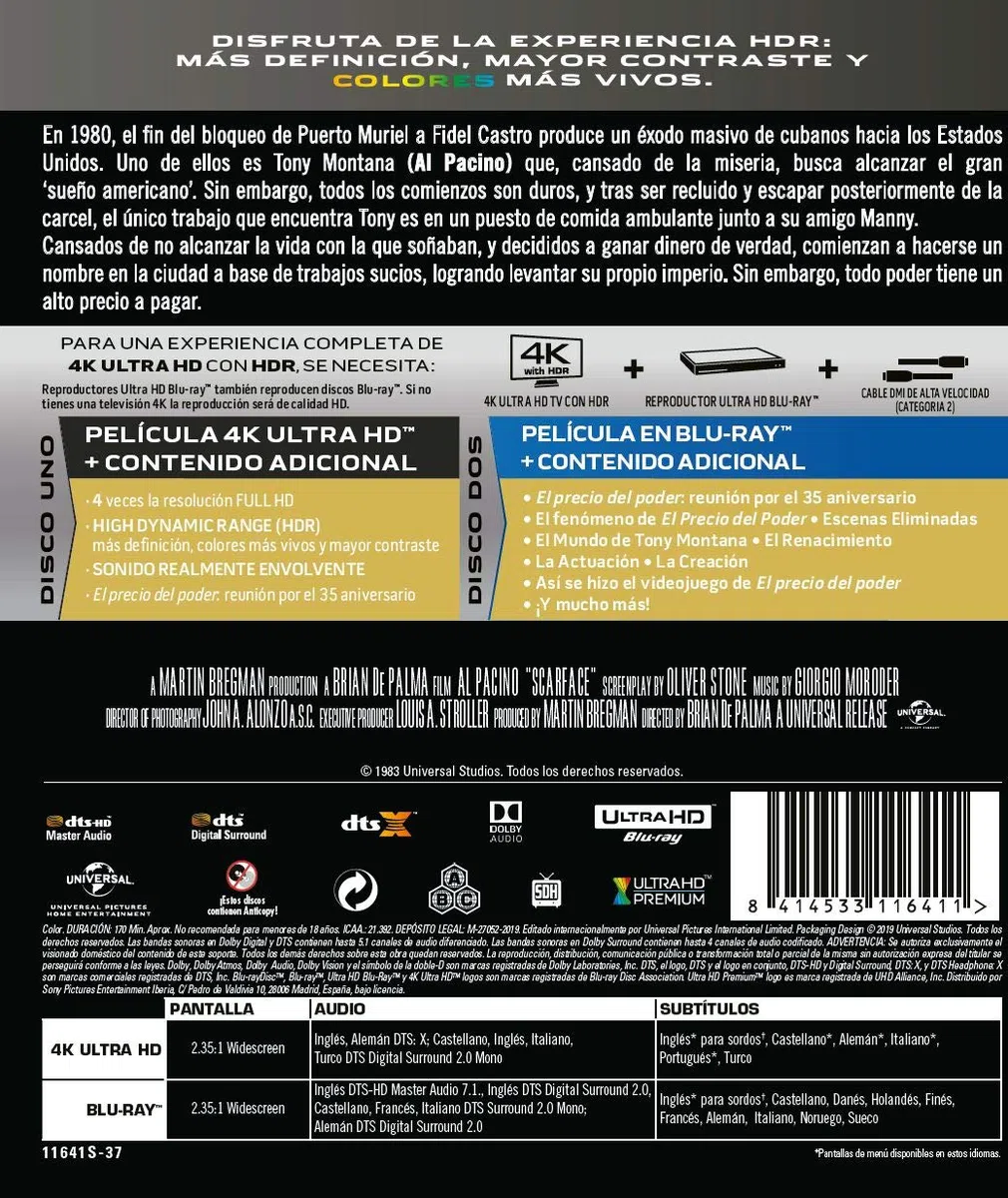 El precio del poder (4K Ultra-HD + BD) [Blu-ray]