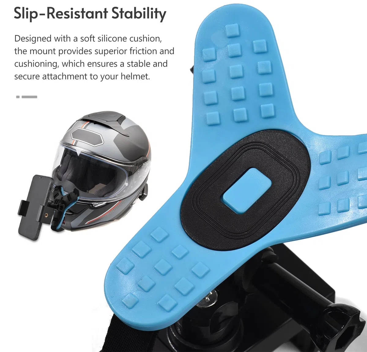 Soporte para Casco para cámara Soporte para Casco para cámara de acción con Adaptador Clip para teléfono móvil Compatible con cámara de acción Hero/Osmo/AKASO