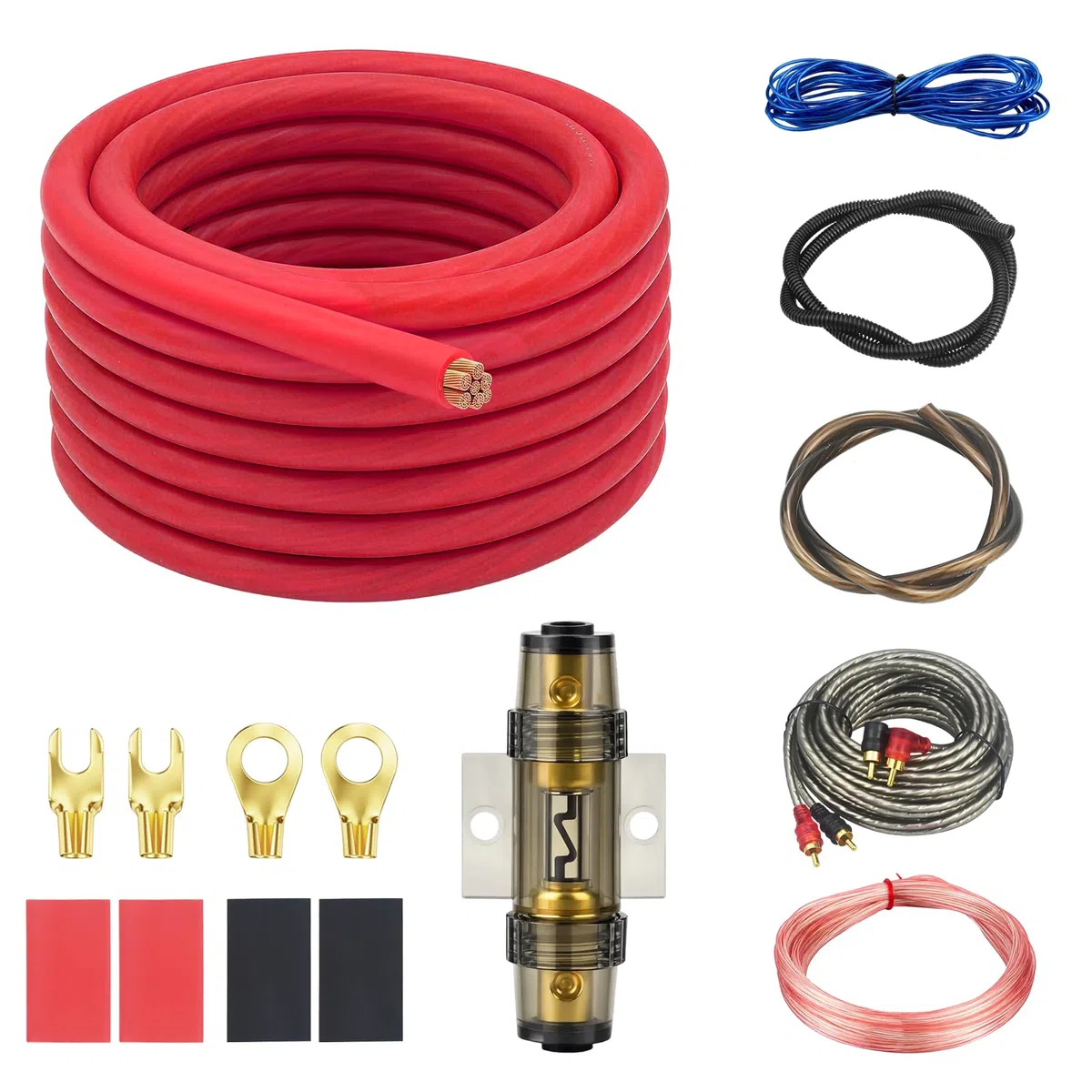 Juego de cables de subwoofer 4GA de 5 m