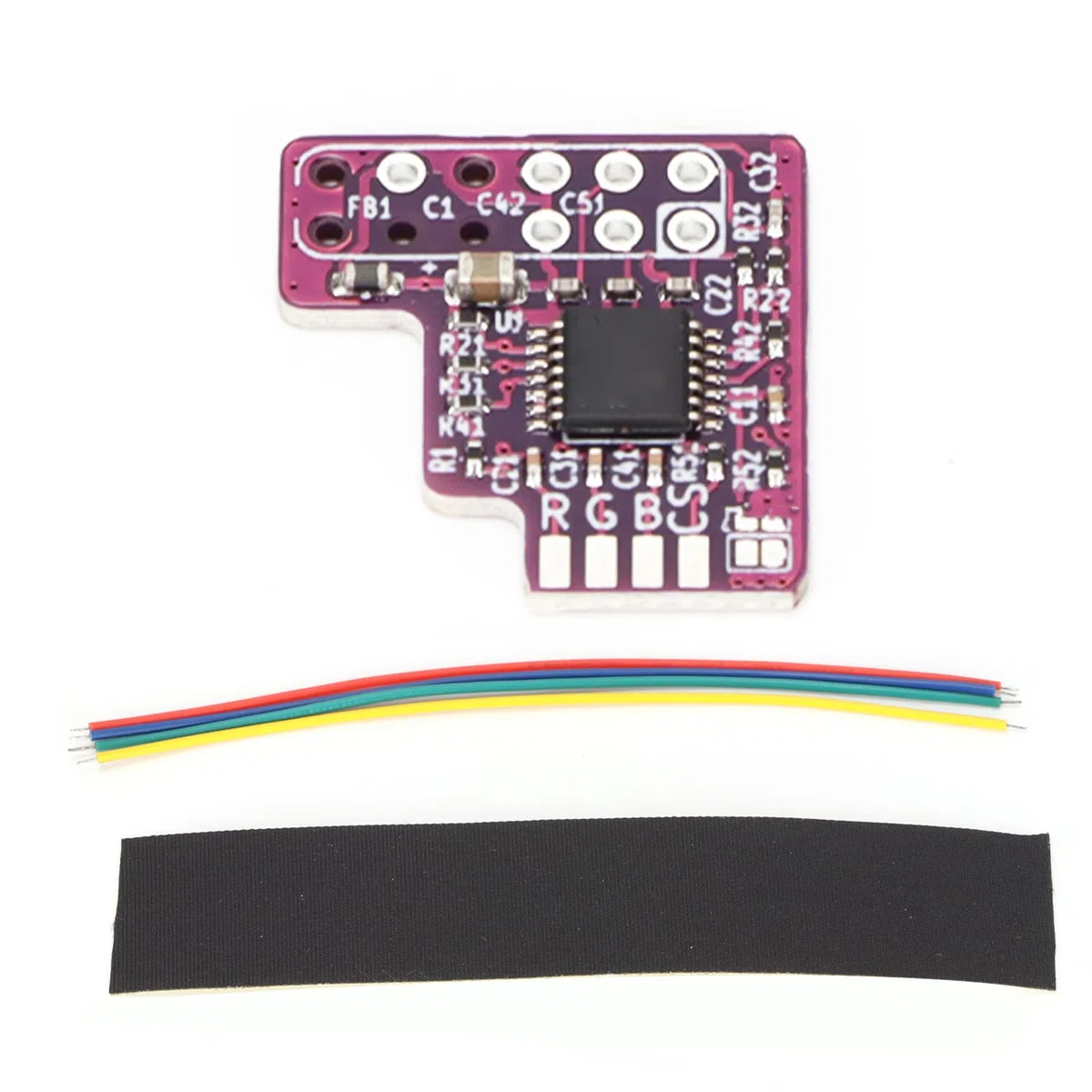 Mtlavishness RGB Modchip Für N64 NTSC Konsolen Kristallklares Bild Mit THS7374 Verstärker Einfache Installation Für Spielekonsolen Enthusiasten Hochwertiges PCB Material