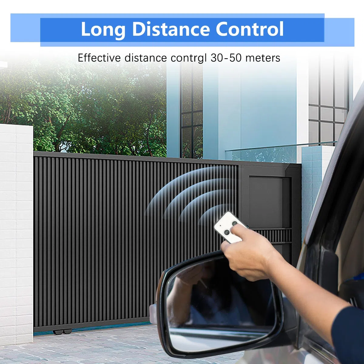 433,92MHz Mando Garaje Universal,2 Unidades de Mando a Distancia para Roger E80, TX52R/E80, TX54R, H80, TX1M80,2 Canales Clonador Mando Garaje Inalámbrico