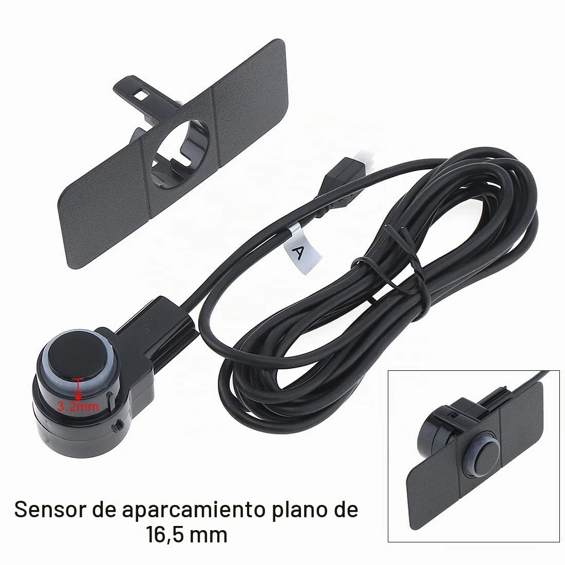 Sistema de Radar de Reserva Reversa del Coche 4 Sensores de Estacionamie(Negro) nto Sistema de Radar de Respaldo Reversa del Coche con Alas