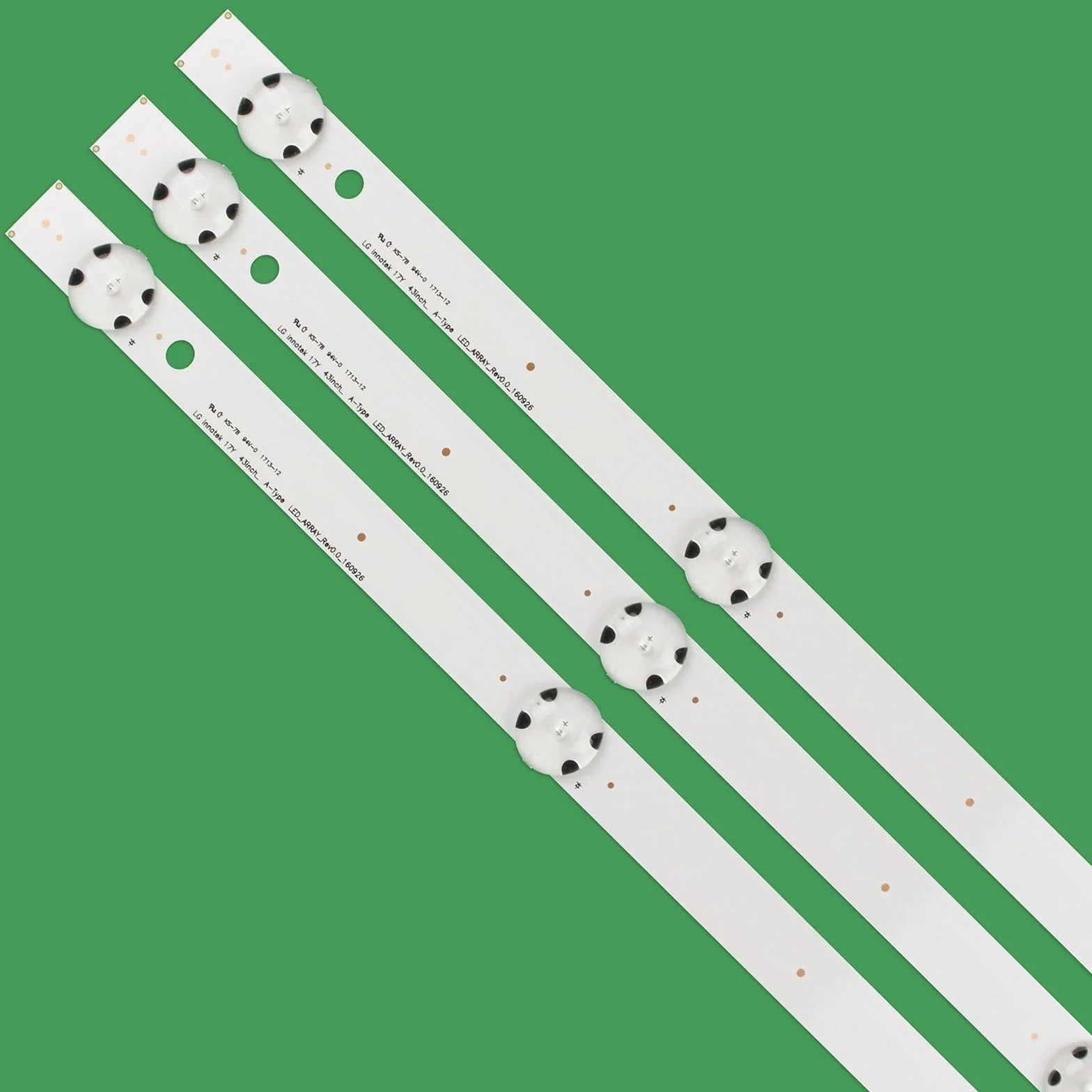 Tira de luces Led for LG Innotek 17Y 43inch_ tipo A 43LJ61_FHD_L 43UJ630V 43UJ634V-ZD 43LJ594V-ZA NC430DGG-AAFX3 HC430DUN, 3 uds.