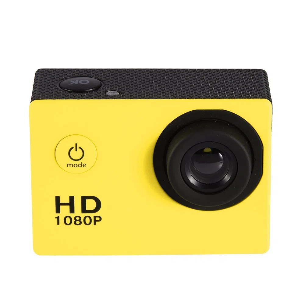 Topiky Cámara de acción 4K WiFi Impermeable 30m Deportes al Aire Libre Video DV Cámara 1080P Full HD LCD Mini videocámara con 900mAh Baterías Recargables y Accesorios de Montaje Kits(Amarillo)