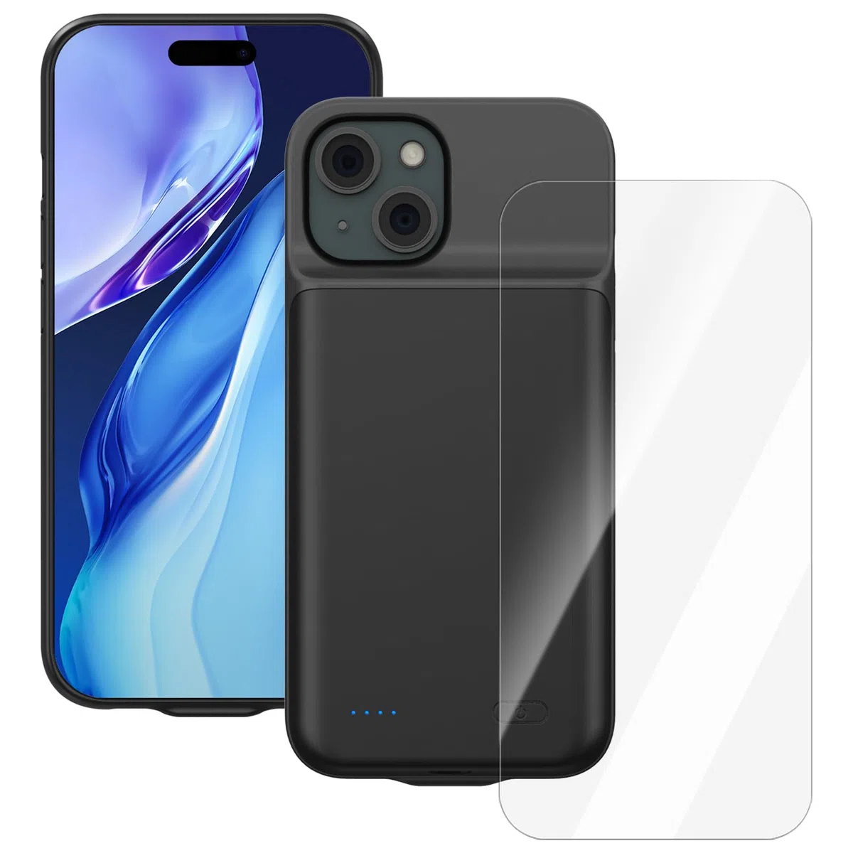 Funda de Batería para iPhone 15 (6.1"), Cargador Portátil de 8500mAh, Funda Ultrafina de Batería Extendida, Cargador de Teléfono y Funda Protectora con Función de Carga para iPhone 15