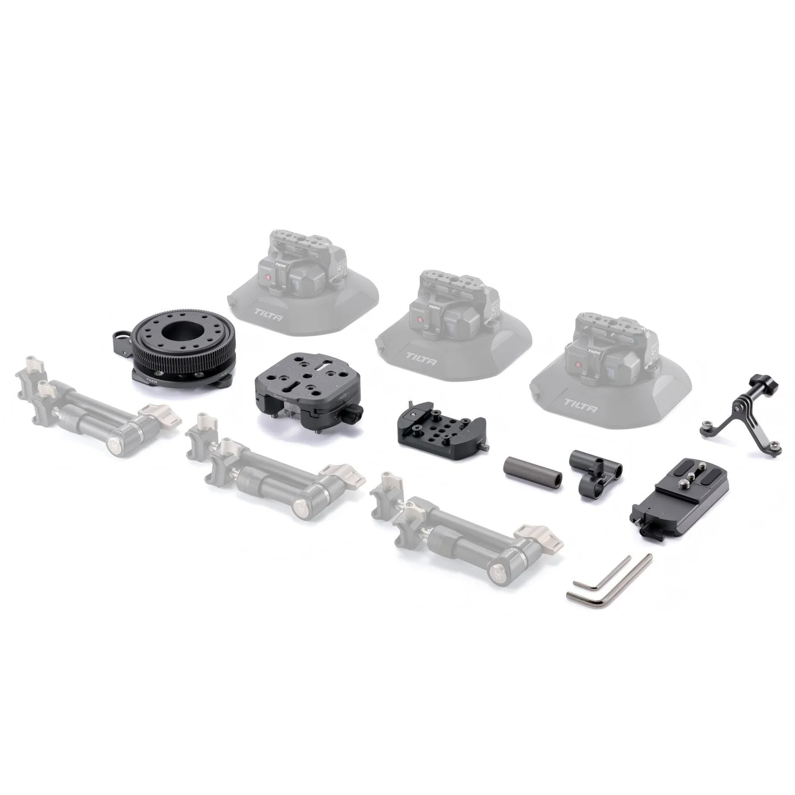 Tilta Hydra x Dan Ming Kit Básico del Sistema Speed Pan, Sistema de Montaje para Coche con Mini Cabezal Inclinable - Negro HDA-T19-A
