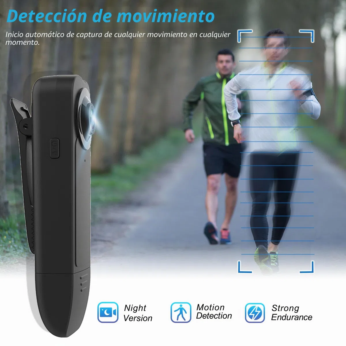 Mini Cámara Corporal con Grabación de Audio y Video - Pequeña Cámara POV 1080P con Tarjeta de 64G - Cámaras Personales Portátiles y Usables para Grabación DV - Cámara Nocturna para Seguridad, Trabajo