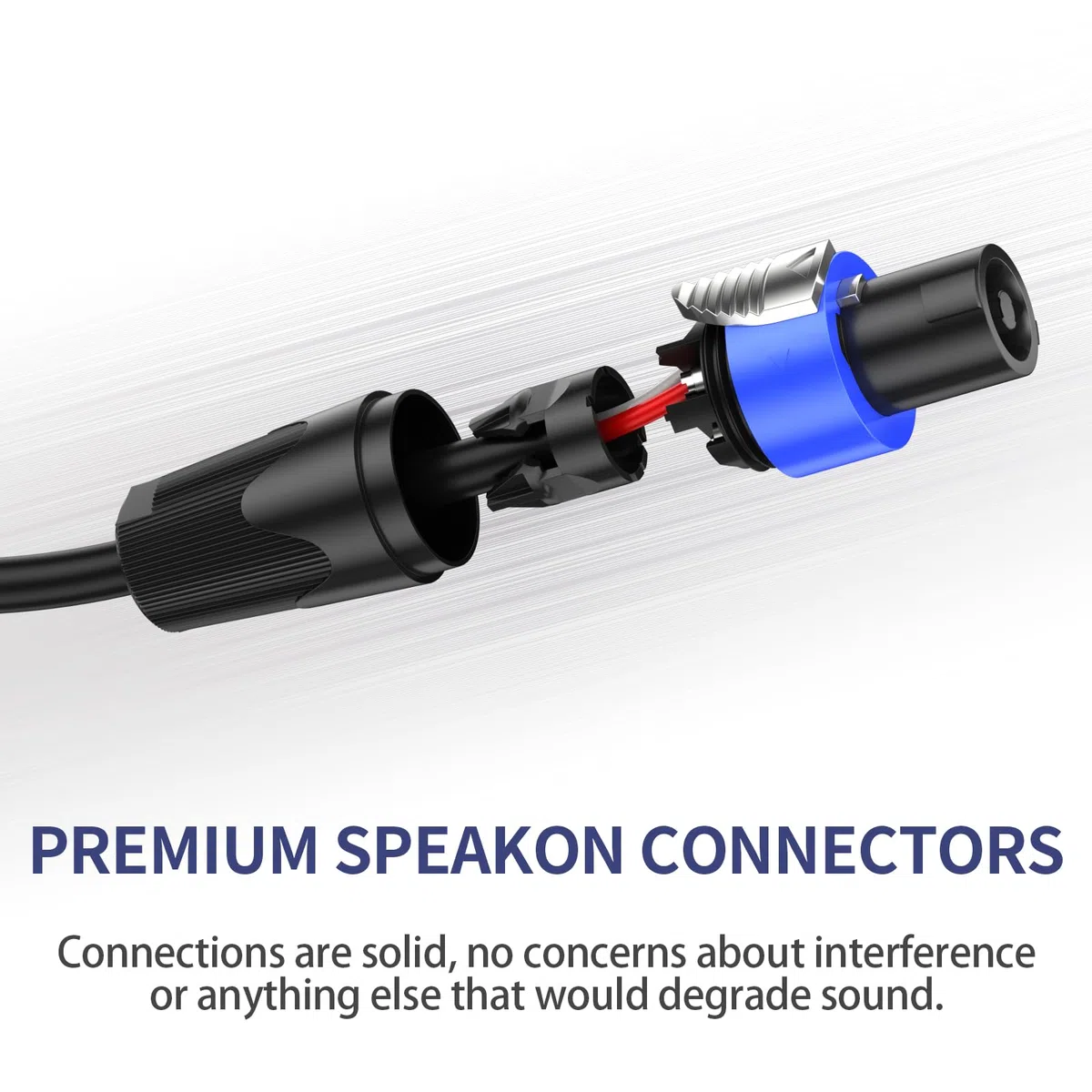 GCTBL 10M Speakon a Speakon Cables Profesional 15 Gauge Audio Cord DJ/PA Speaker Cable con Twist Lock
