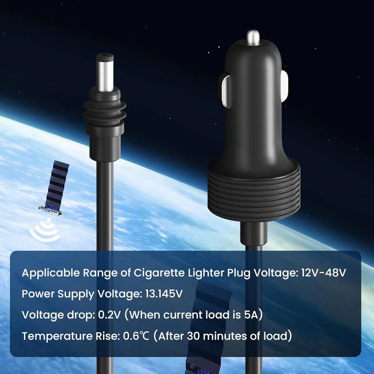 Starlink - Cable mini de 12 V – 12 – 48 V para encendedor de cigarrillos de coche a cable de alimentación CC adaptador de cable de carga para mini coche Star Link, caravanas, camiones y barcos