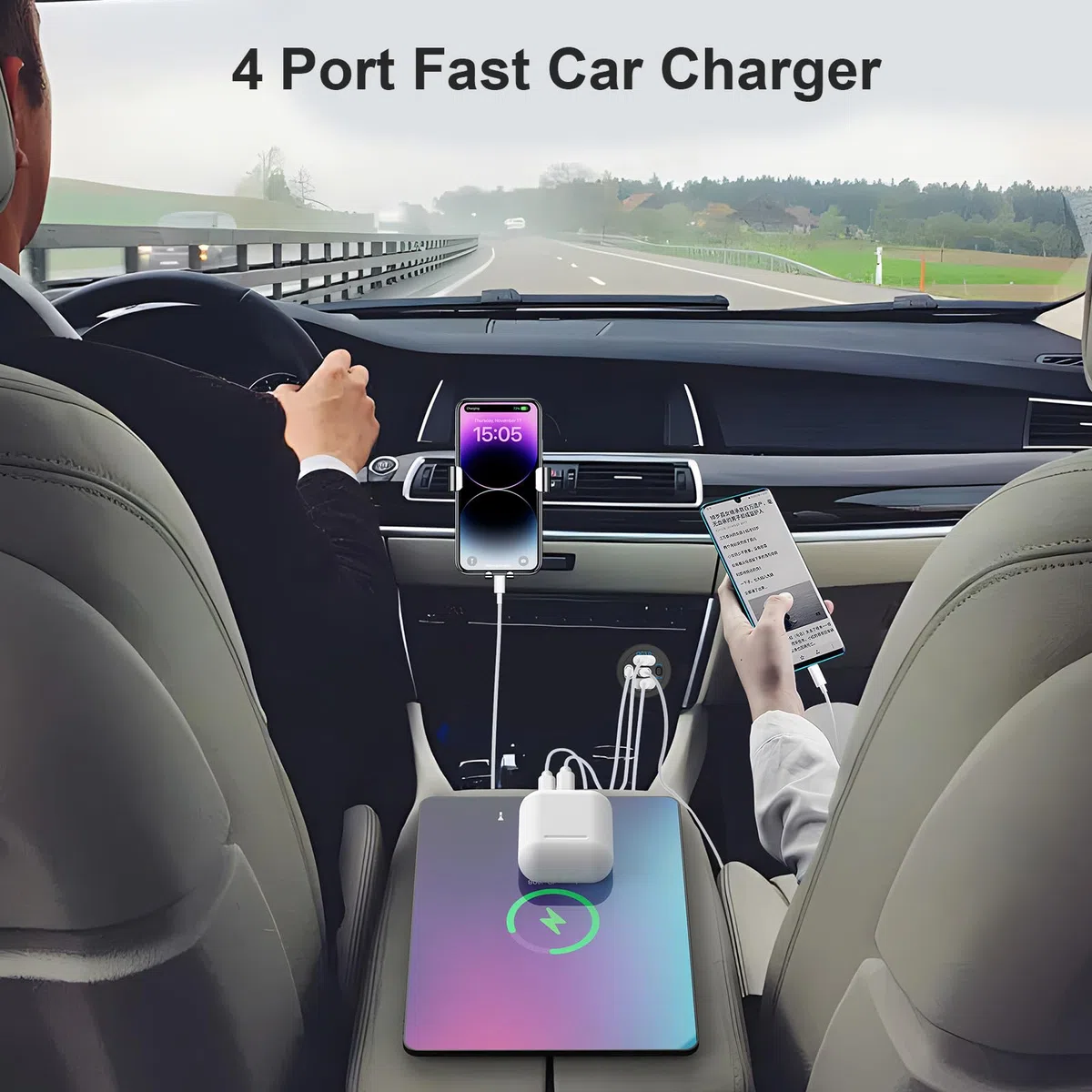 2 Paquete 78W Toma USB 12V Cargador de Coche, Super Rápido Doble PD3.0 & QC3.0 Múltiples Puertos USB para Coche, USB C Encendedor de Repuesto Enchufe de 12 Voltios Impermeable para Marina Barco Moto