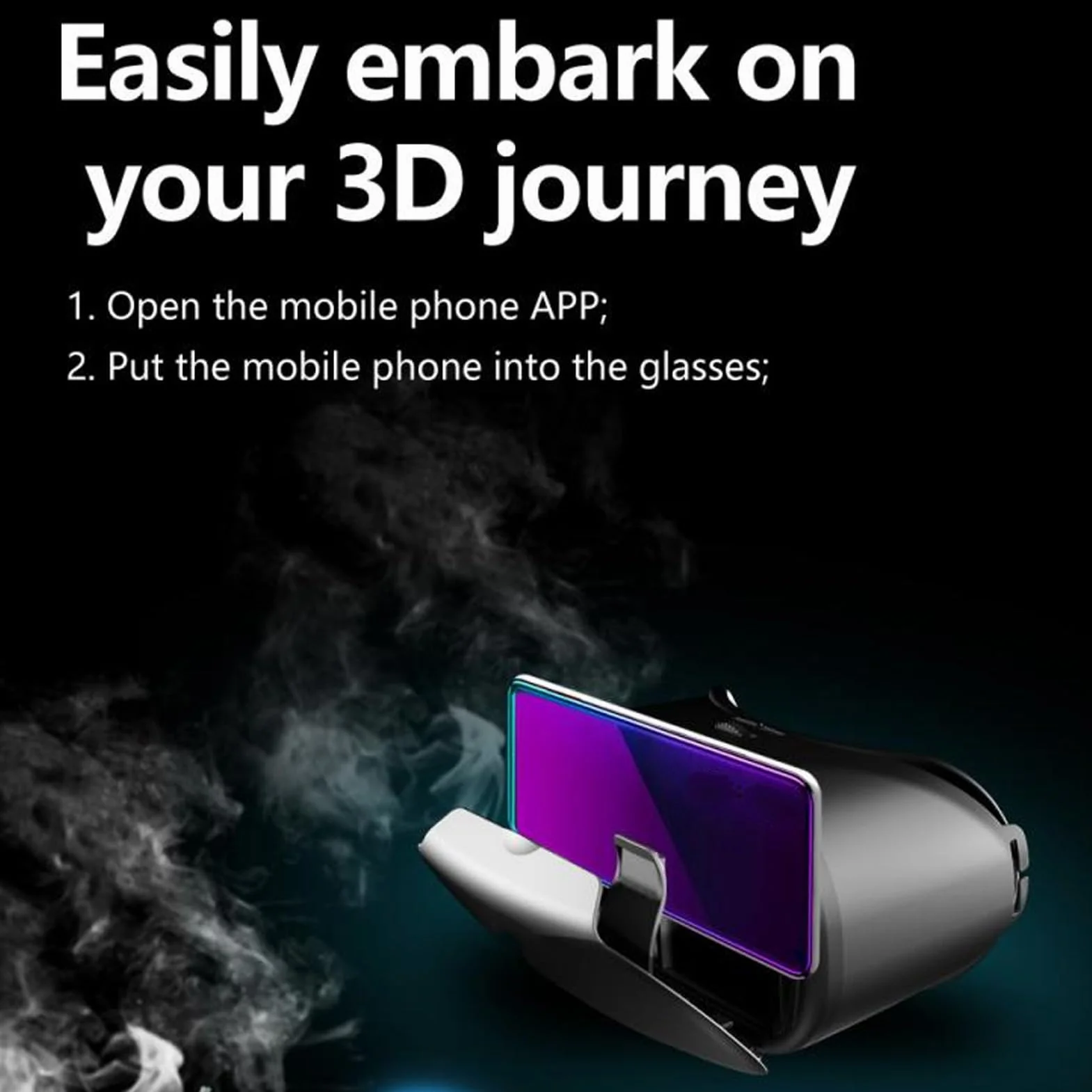Auriculares VR para Teléfono, Gafas 3D VR, Adecuadas para Teléfonos iOS/Android de 5 a 7, Ajuste de Distancia de Pupila de 58 a 75 Mm, Soporte para Miopía de hasta 800 °