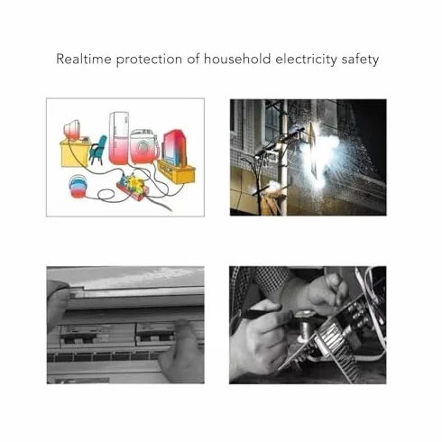 Protector de Sobretensión y Subtensión WiFi, 230V 50Hz 60Hz, Control Remoto, 63A, Voltaje Ajustable, Estabilizador