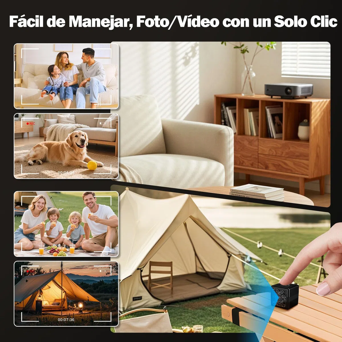 Mini Camara Espia, Cámara Oculta Camufladas Invisiable HD 1080P, Automática Visión Nocturna y Detección de Movimiento, Cargar Mientras graba,Graba en Bucle, Sin WiFi ni App, para Interiores/Exteriores
