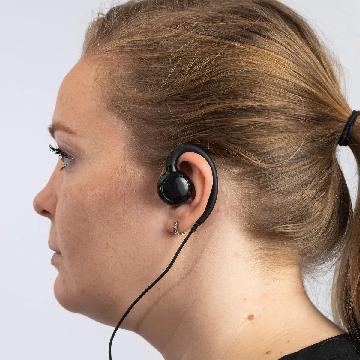 Auriculares de radio para Motorola CLP446, CLK466, cable reforzado con Kevlar, sujeción segura con auriculares en forma de C, múltiples funciones para cualquier ámbito de aplicación