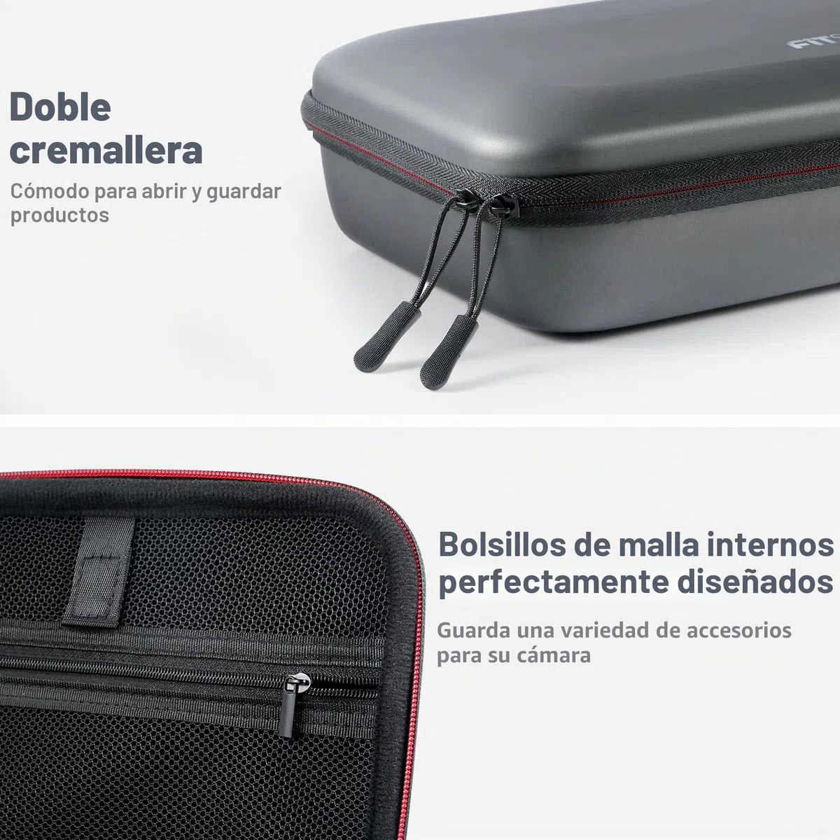 FiTSTILL Funda rígida de transporte y protección para cámaras de acción compatibles con Go Pro Hero 12/11/10/9/8/7/Insta 360